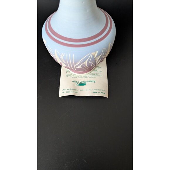 Mesa Verde Navajo Pottery Vase Signed By Artist With Geometric Design - Picture 6 of 14
